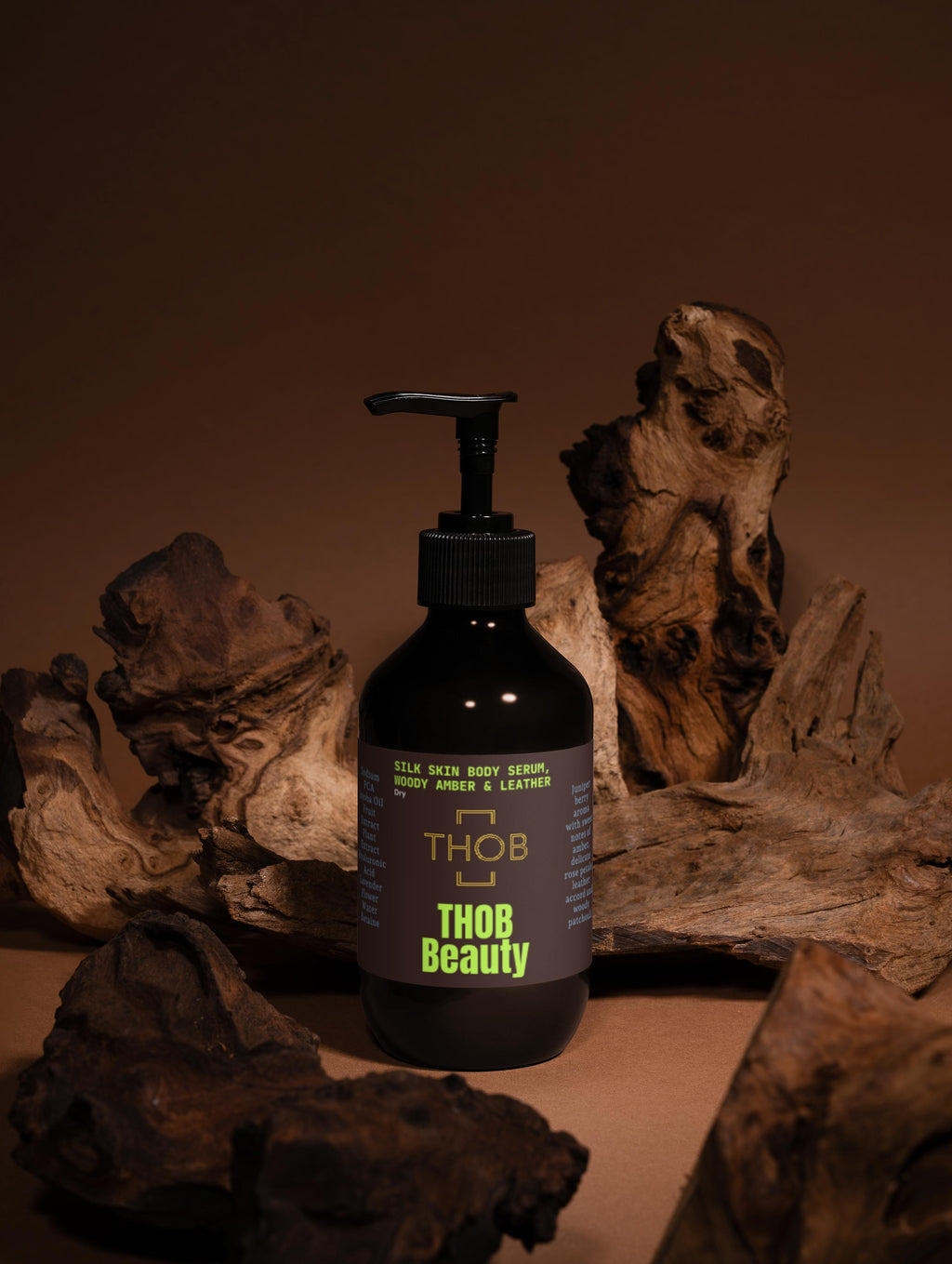 THOB Beauty Silk Skin Body Serum, Woody Amber & Leather