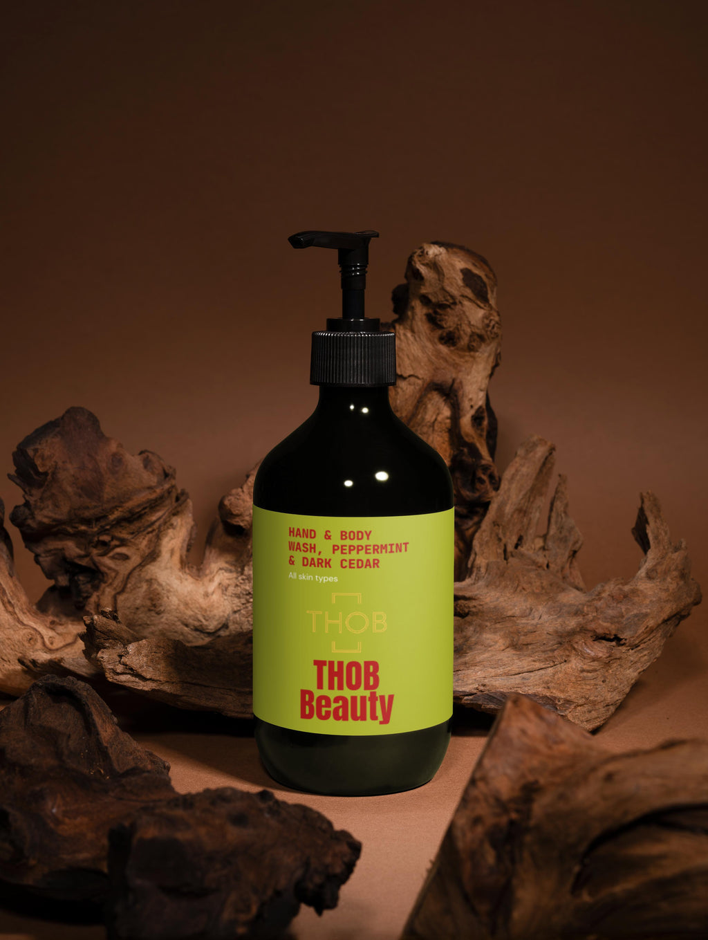 THOB Beauty Hand & Body Wash, Peppermint & Dark Cedar