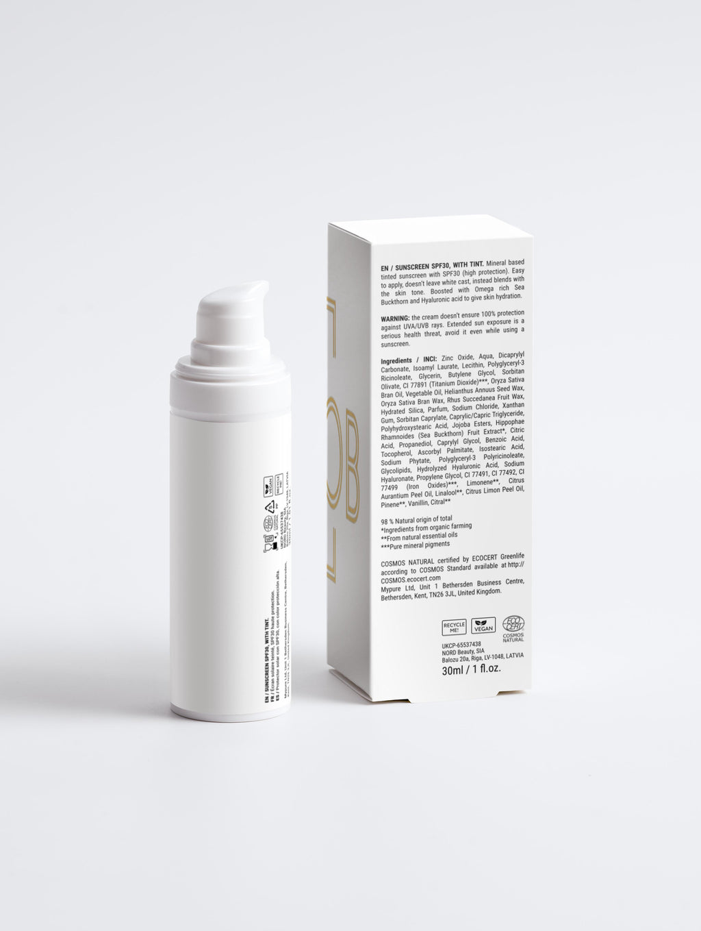 THOB beauty Sunscreen SPF30, with tint