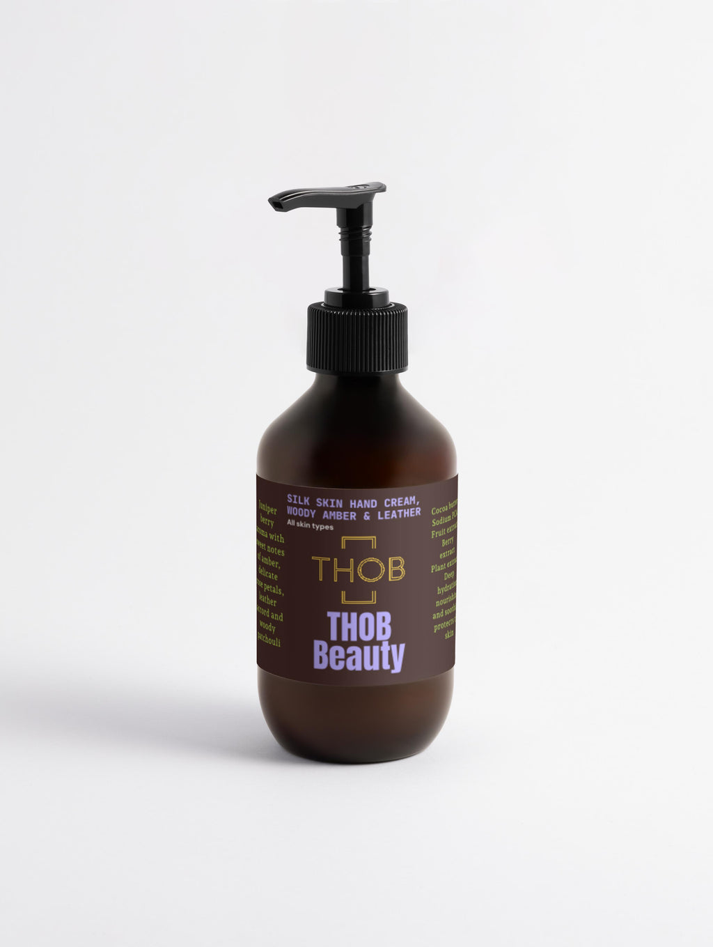 THOB Beauty Silk Skin Hand Cream, Woody Amber & Leather