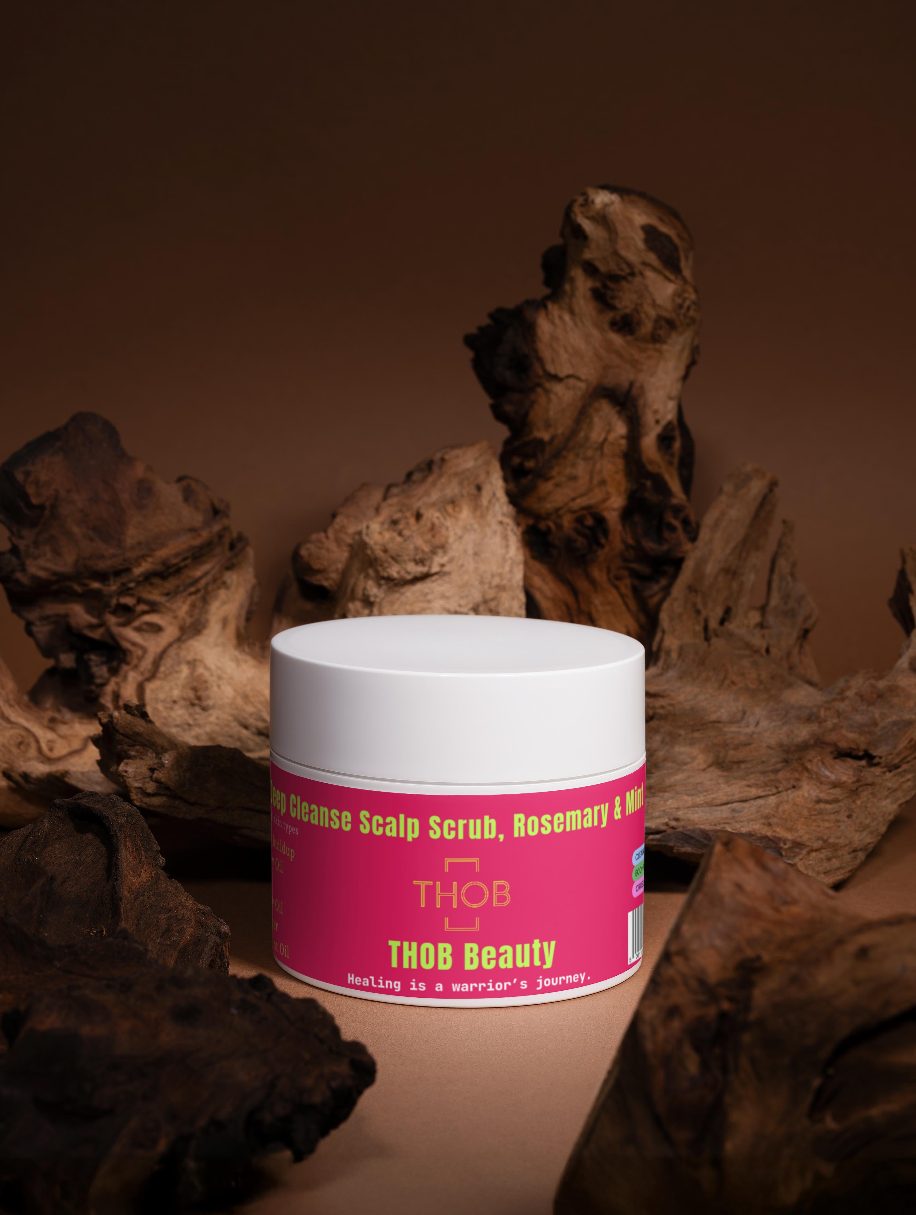 THOB Beauty Deep Cleanse Scalp Scrub, Rosemary & Mint