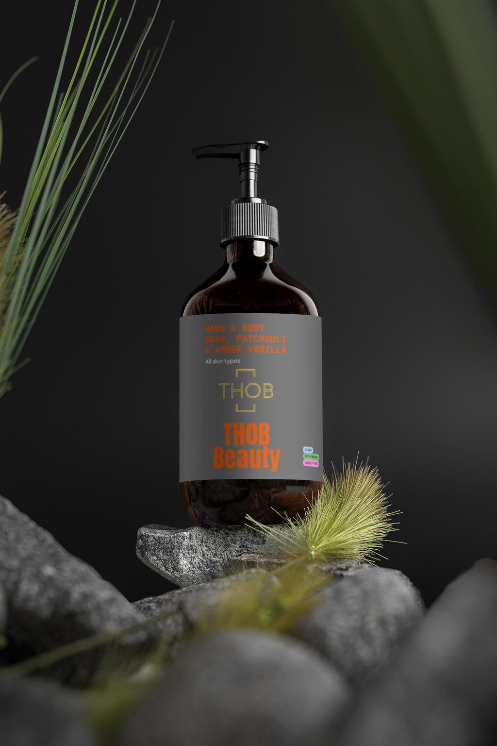 THOB Beauty Hand & Body Wash, Patchouli & Amber Vanilla