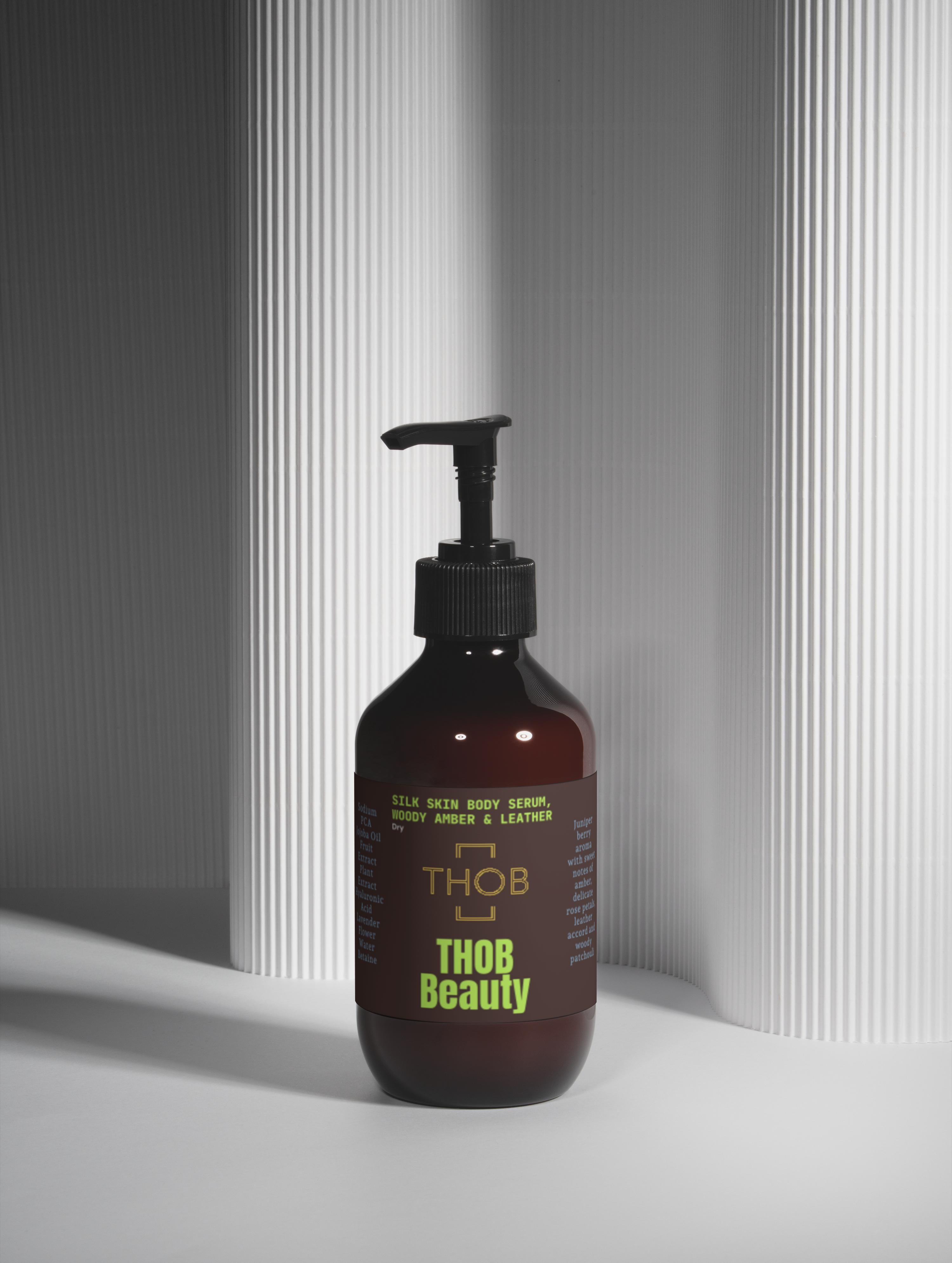 THOB Beauty Silk Skin Body Serum, Woody Amber & Leather