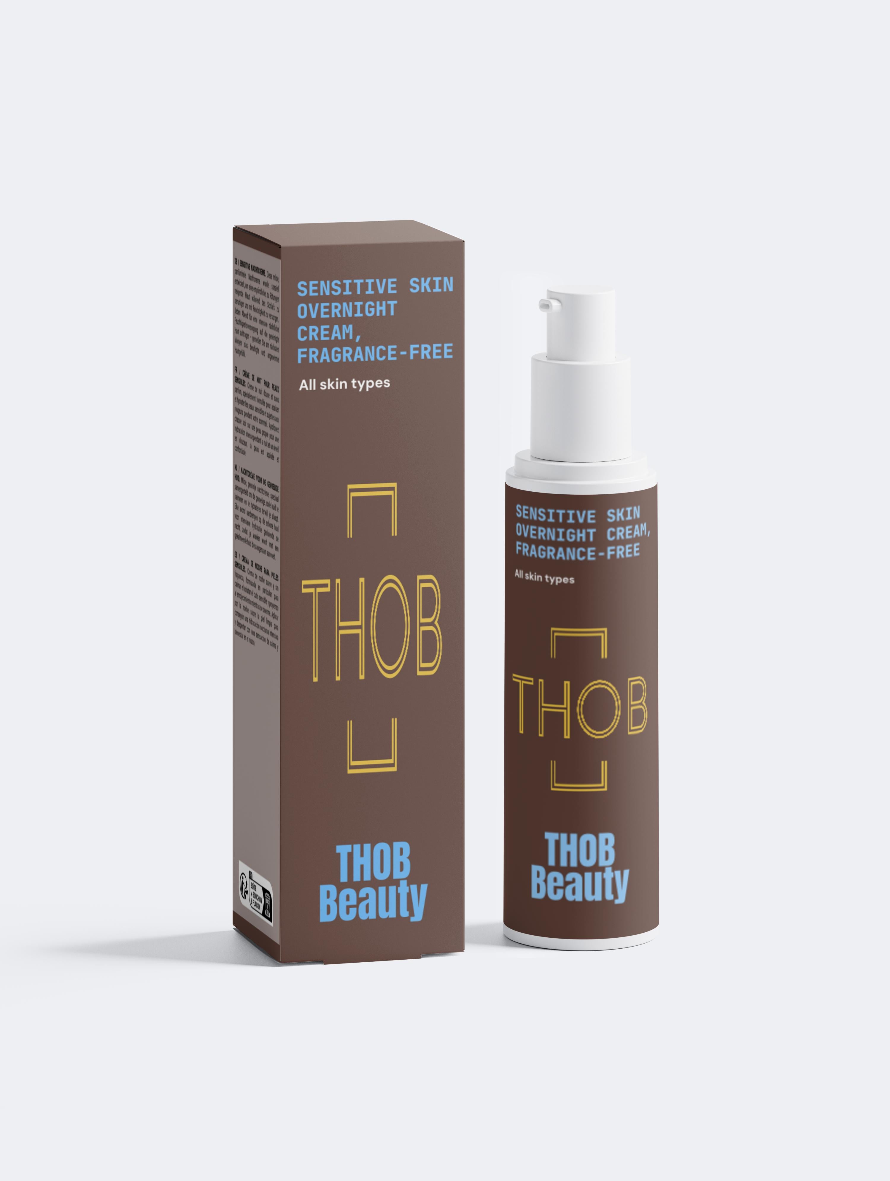 THOB Beauty Sensitive Skin Overnight Cream, Fragrance-Free