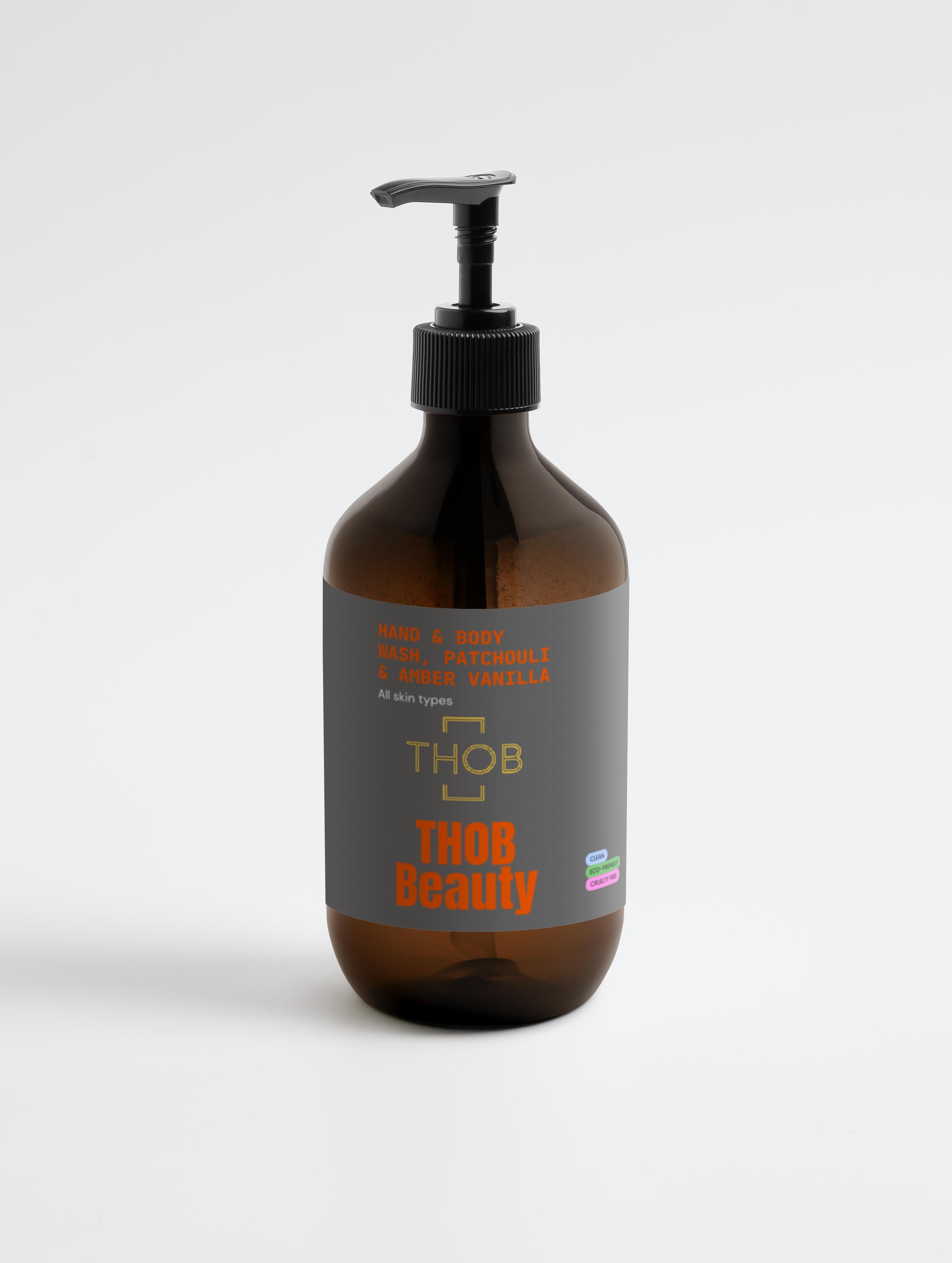THOB Beauty Hand & Body Wash, Patchouli & Amber Vanilla