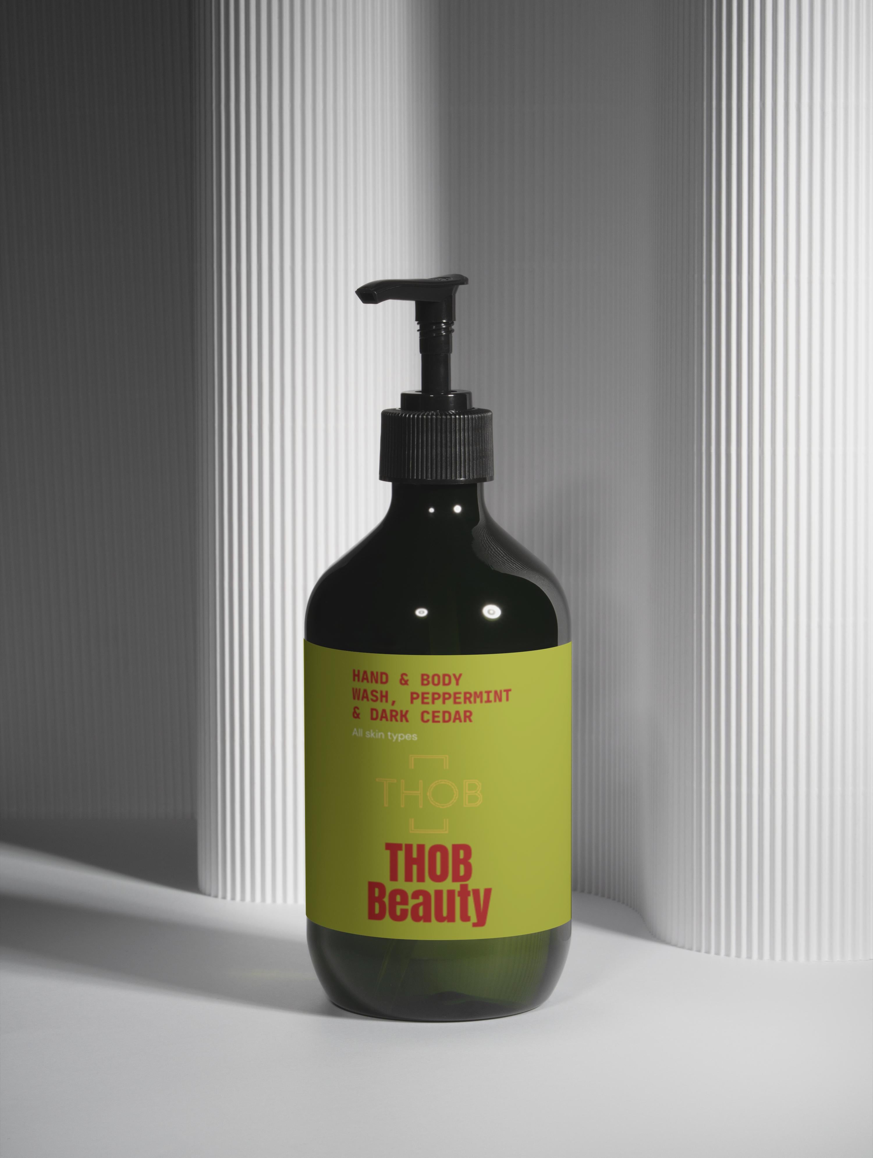 THOB Beauty Hand & Body Wash, Peppermint & Dark Cedar